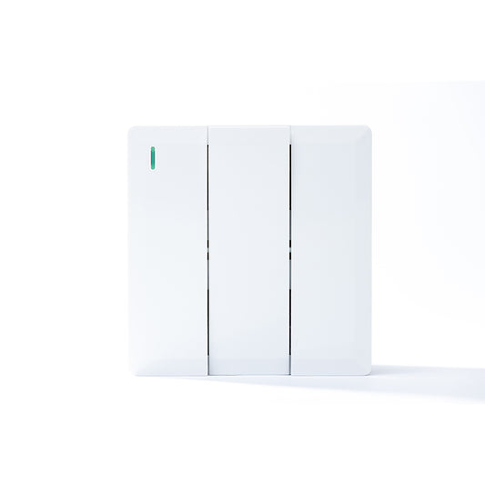 3 Gang 1 Way Plate Switch (White) - S7.0-005W