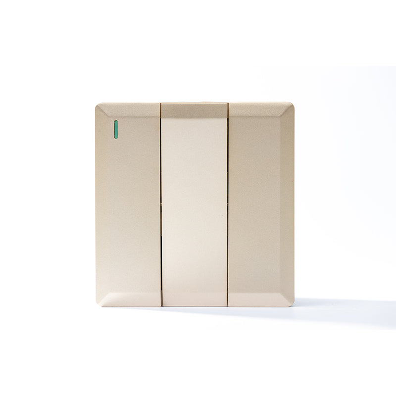 3 Gang 1 Way Plate Switch (Gold) - S7.0-005G