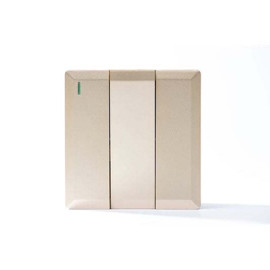 3 Gang 1 Way Plate Switch (Gold) - S7.0-005G