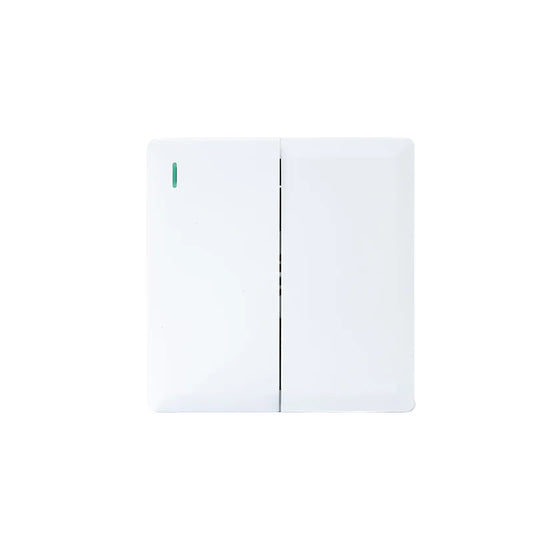 2 Gang 1 Way Plate Switch (White) #S7003W