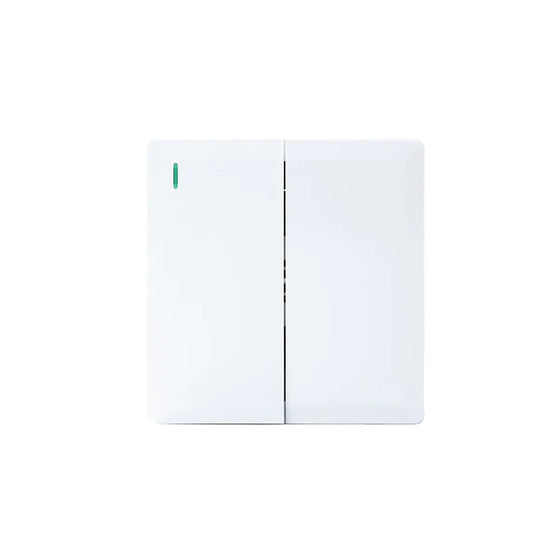 2 Gang 2 Way Plate Switch (White) #S7004W