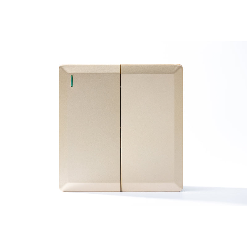 2 Gang 1 Way Plate Switch (Gold) - S7.0-003G