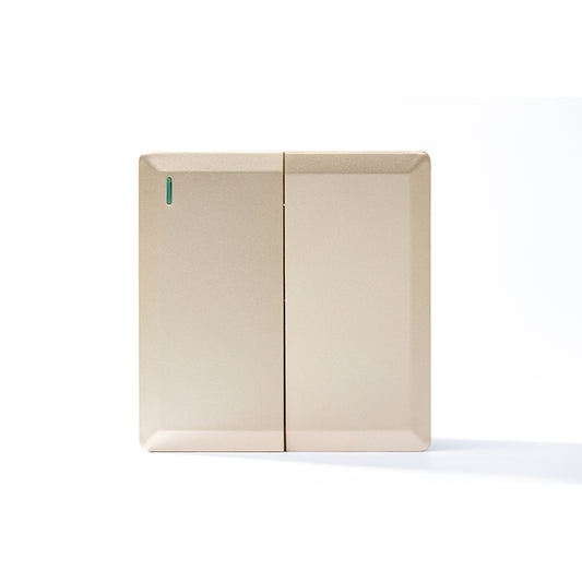 2 Gang 1 Way Plate Switch (Gold) - S7.0-003G