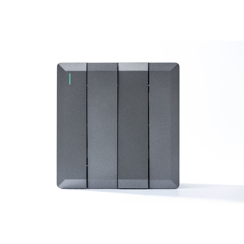 4 Gang 1 Way Plate Switch (Silver) - S7.0-007S
