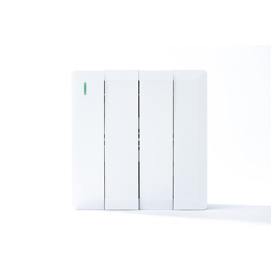 4 Gang 1 Way Plate Switch (White) - S7.0-007W