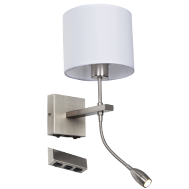 LED Satin Chrome Wall Bracket - WB171/2 USB
