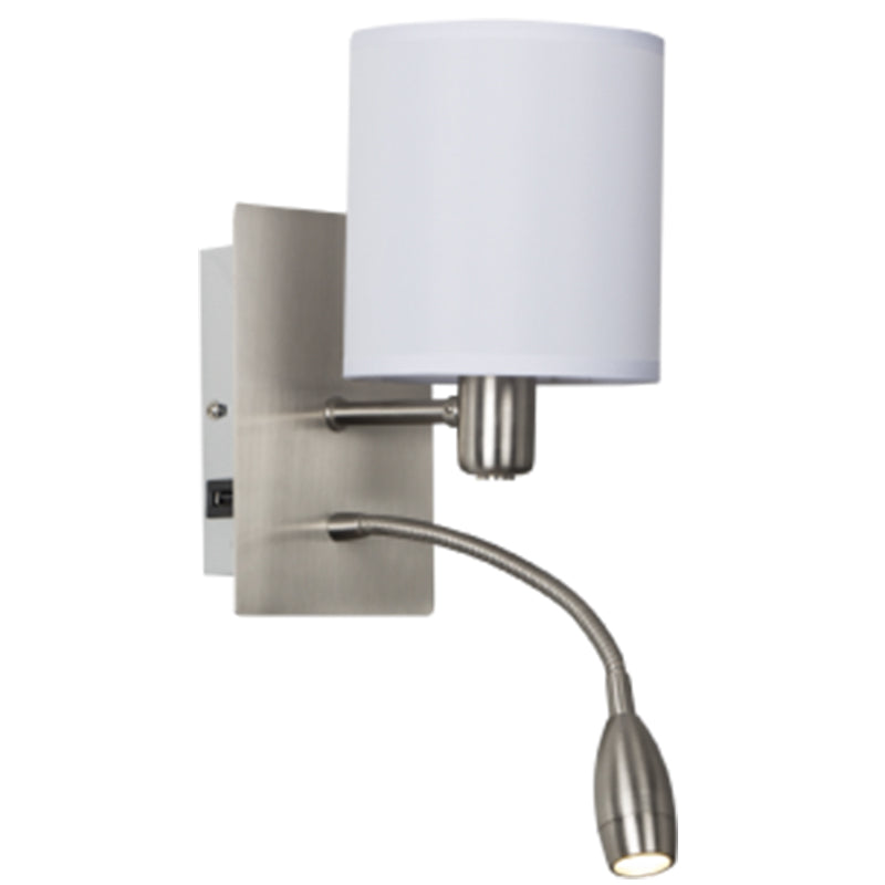 LED Satin Chrome Wall Bracket - WB172/2 USB