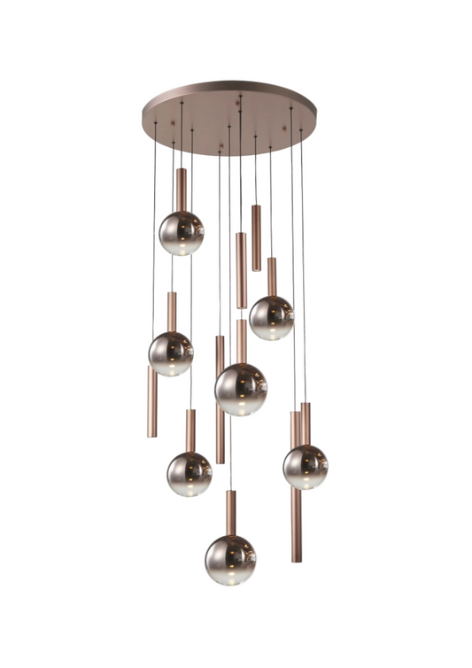 12lt round pendant lamp #ZV24038-12A COPPER