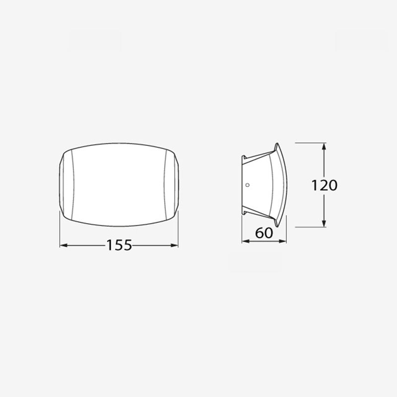 abram150 Wall Light - dimensions
