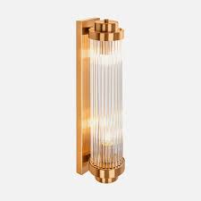 DARK-MANHATTAN Wall Lt Brass, Clear Glass E27 #DK025