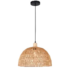 Metal, Paper String Pendant Natural Brown E27 #PEN957