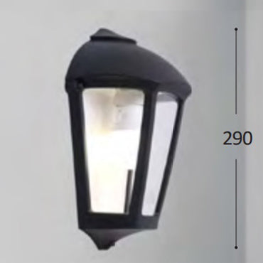 FABIO Half Wall Lantern Black - #M21.000