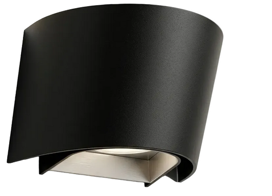 6W Rnd LED Wall Lt Blk WW 136.5x117x95mm IP65 #LBD3110B-6