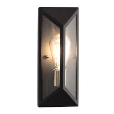Metal & Glass Outdoor Wall Lt Black IP54 #L524 BLACK