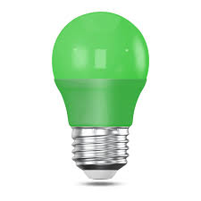 LED Bulb -1W LED Golf Ball 2pack E27 Green #LED BULB GREEN