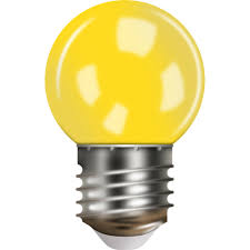 LED Bulb -1W LED Golf Ball 2pack E27 Yellow #LED BULB YELLOW