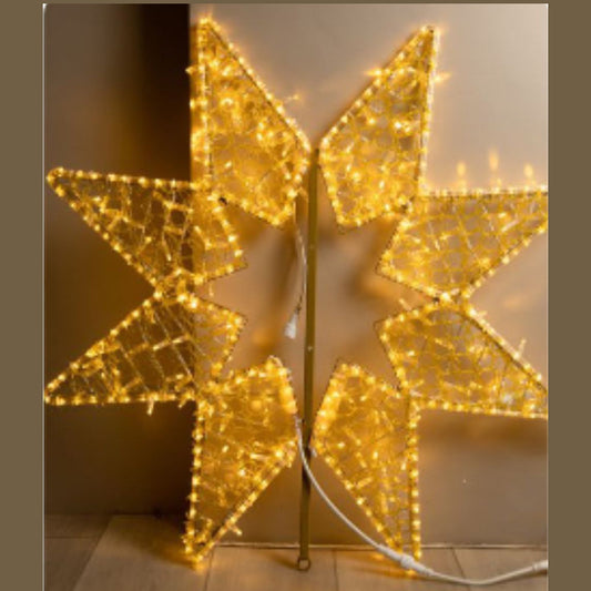 3D Star Christmas Light Rope Light & Steel Frame - #MF3657-3DH