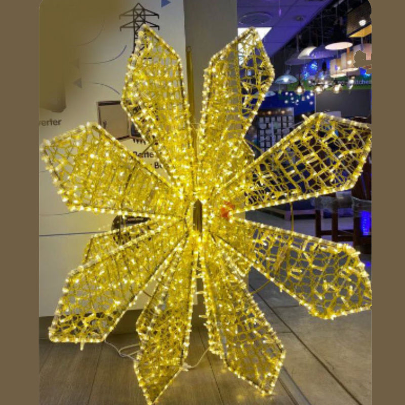 Yellow Star Rope & String Light Structure - #MF3303-3DH
