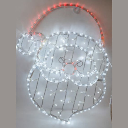 Father Christmas Face Rope & Steel Frame Light - #MF4153-2DH