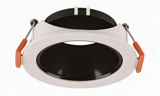 GU10 DL Fitting Round White, Black 85mm IP20 #TS24-OH