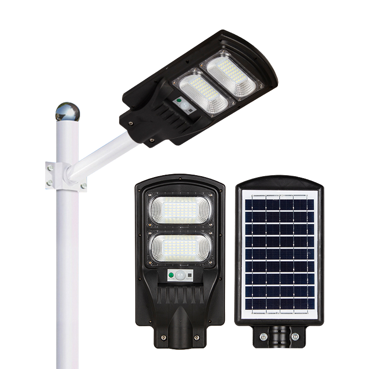 Techtouch 100W Solar Street Lt w Battery, PIR DL IP65 - #2810223