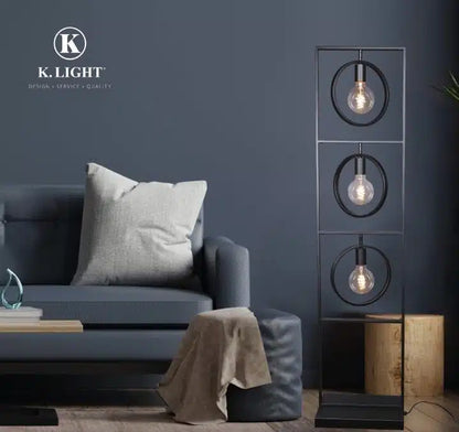 Ringmaster Floor Lamp Black E27 #3E-KLT-200/BL
