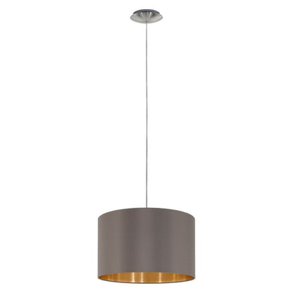 MASERLO Stl, Fabric Pendant Cappuccino Gold E27 #31603