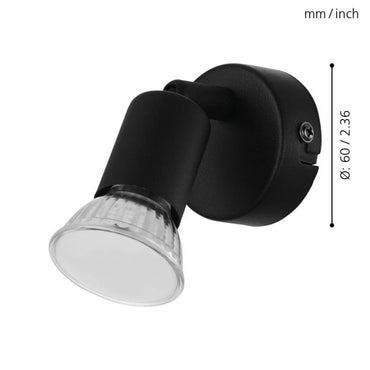 BUZZ-LED 1L Black Spot Light - #32428