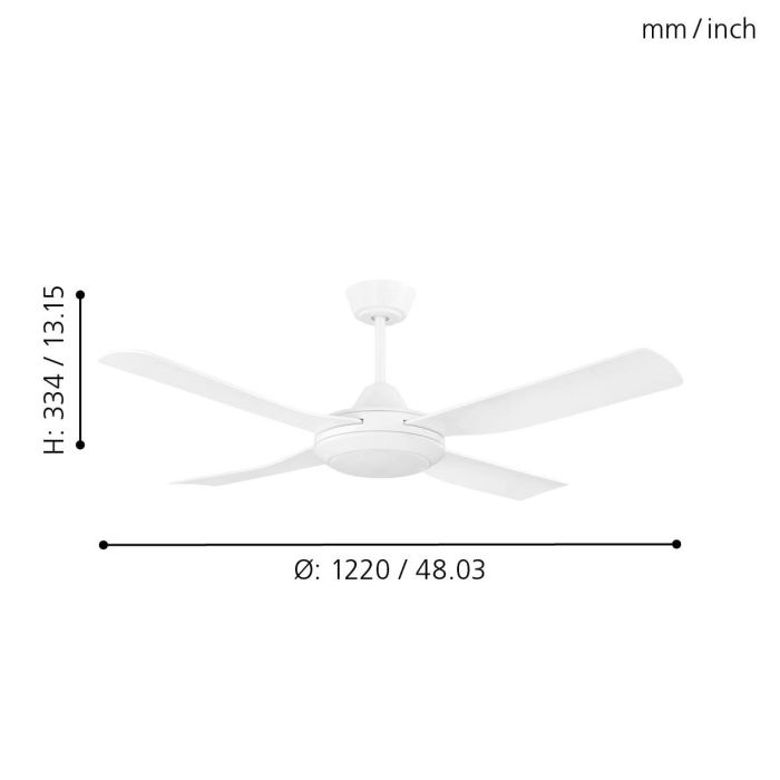 BONDI 1 Ceiling Fan & Light - #35089