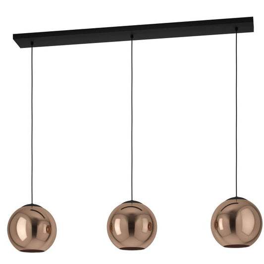 CORDOBA Stl 3 Lt Pendant Copper Colored E27 #390095