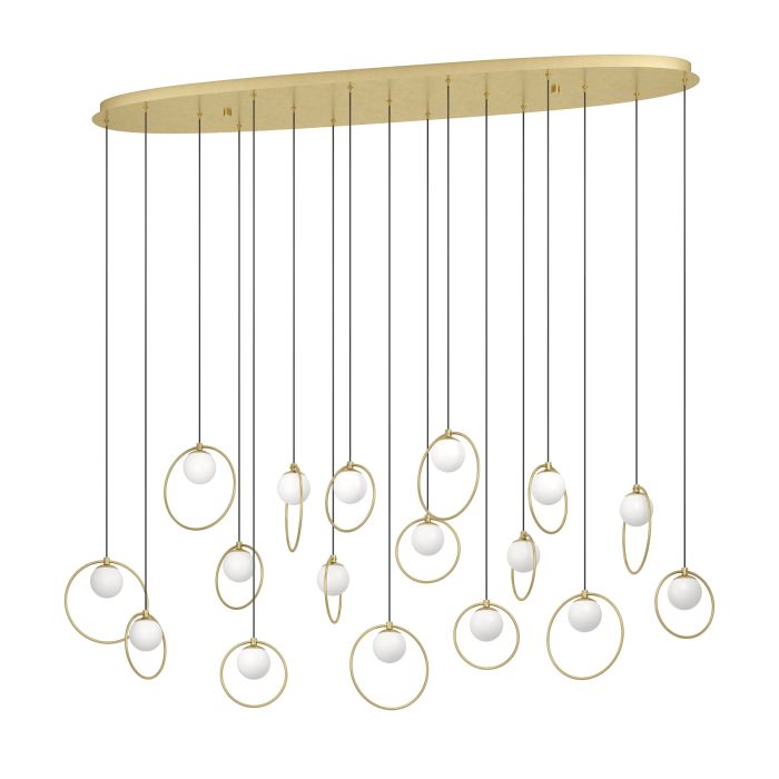 PORTOCOLOM Stl, Opal Glass Pendt. Brass, Gold Wh 16XE14 #390348