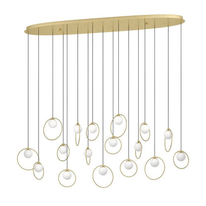 PORTOCOLOM Stl, Opal Glass Pendt. Brass, Gold Wh 16XE14 #390348
