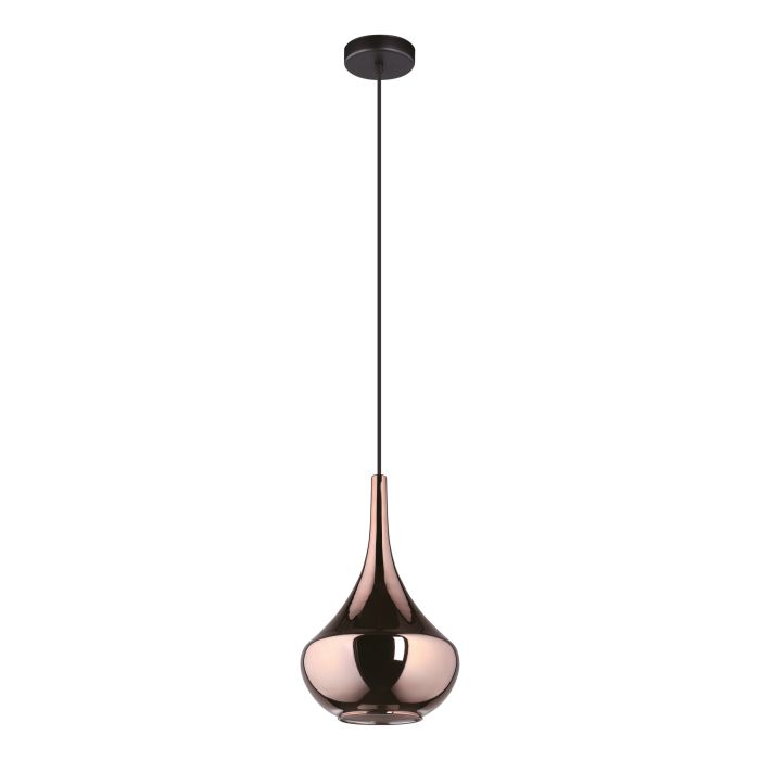 ALMOSTER Stl, Glass Pendant Copper E27 #390438