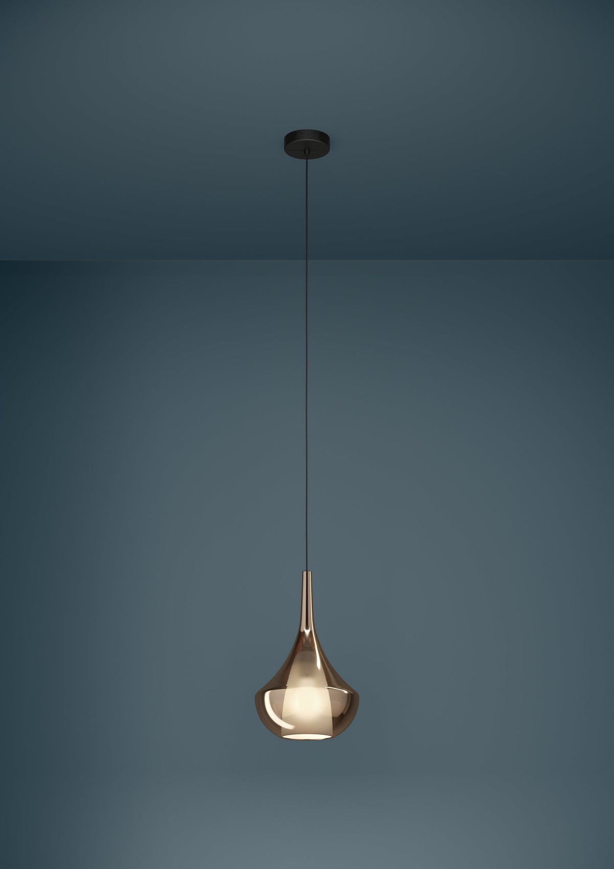 ALMOSTER Stl, Glass Pendant Copper E27 #390438