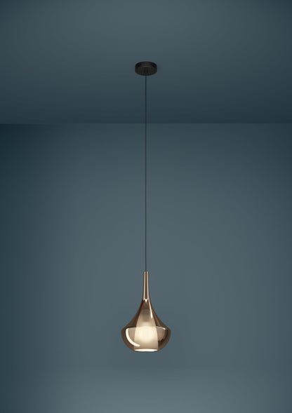 ALMOSTER Stl, Glass Pendant Copper E27 #390438