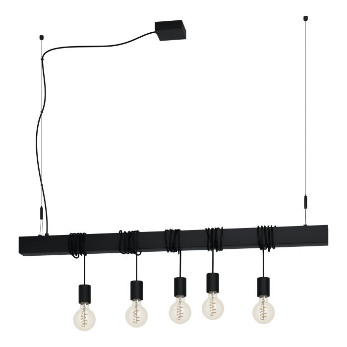 TOWNSHEND 5Lt Pendant Black E27  #39937