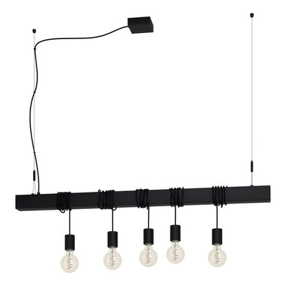 TOWNSHEND 5Lt Pendant Black E27  #39937