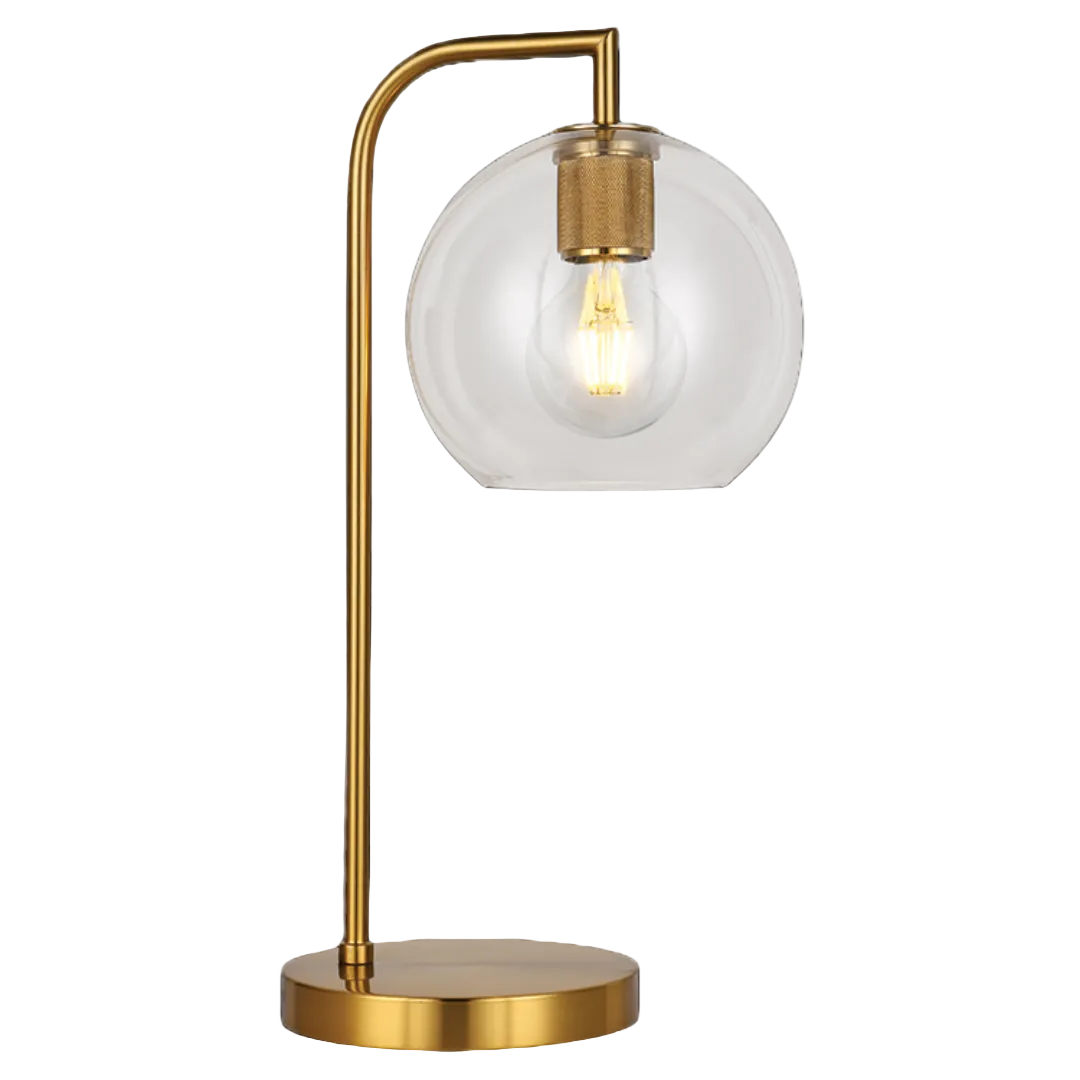 40W Inspiration Ball Glass Table Lamp Gold E27 #T-KLT-1473/GD