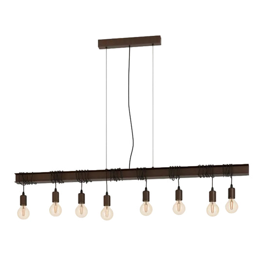 Townshend-4 8Lt Pendant Brown Antique E27 #43524
