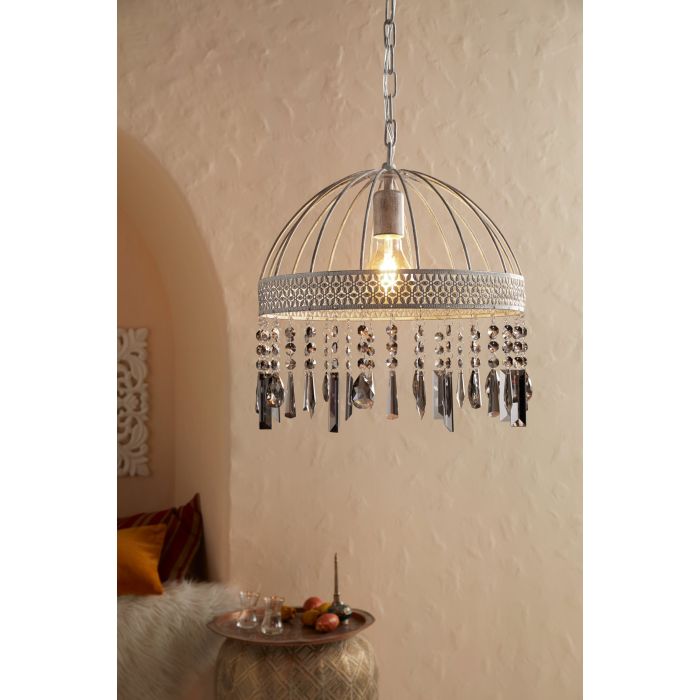 STEELEVILLE Stl Pendt. Lt Black Transparent E27 #43587