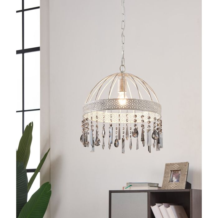 STEELEVILLE Stl Pendt. Lt Black Transparent E27 #43587