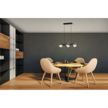 HORNWOOD 2 Steel, Wood Pendant Lt Bk E27 #43606