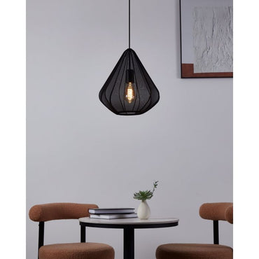DOWLEN Stl Pendant Lt Black E27 335mm #43994 (NEW STOCK ARRIVING SOON)