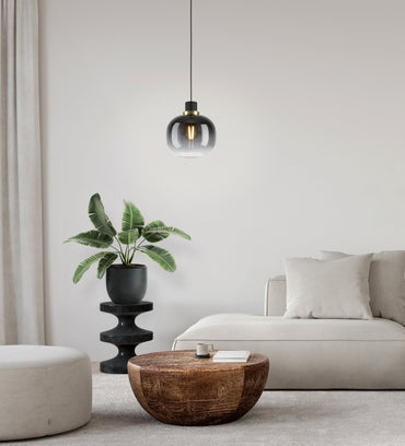 OILELLA Pendant Black, Grey Transparent E27 #99616