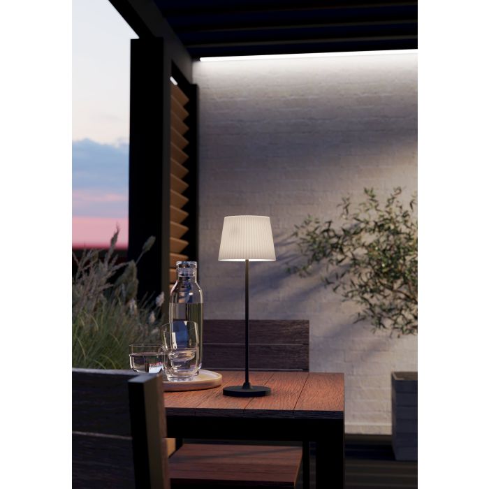 LEONERO Touch Table Lamp w USD Blk, Beige IP20 #75934