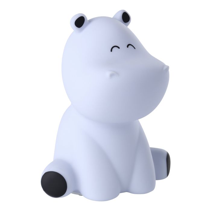 CASTELLINO Hippo Kids Table Lamp w USB Blue WW #75945