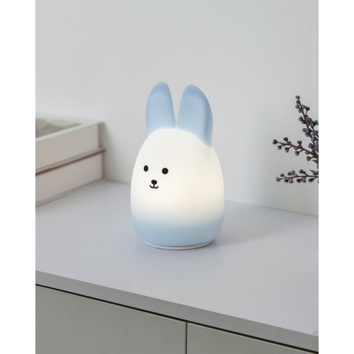 CASTELLINO Bunny Kids Table Lt w USB Blue WW #75947