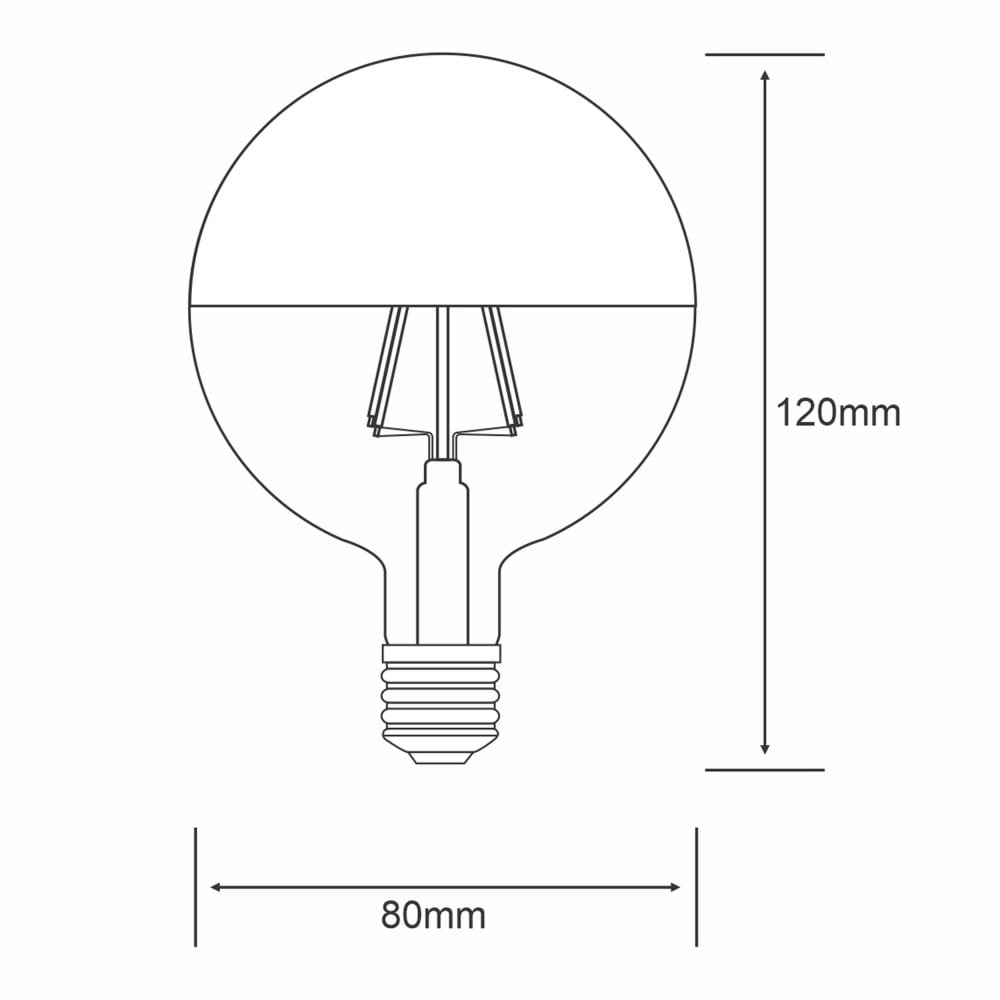 8W CLASSIC Deco WW Silver Globe - #763747243