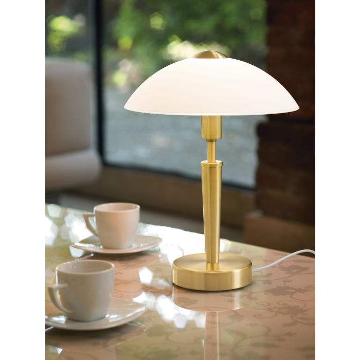 SOLO 1 Stl Table Light Matte Brass, White E14 #87254