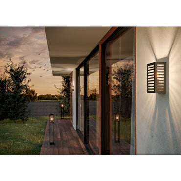 ALAMONTE 3 Alu, Stl Wall Lt Black E27 IP44 #900136